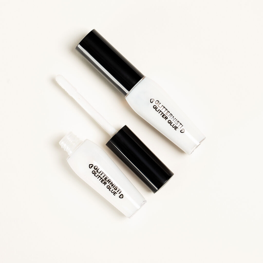 Glitterin kiinnitys, Glitterliima glitterin ja ihotimanttien kiinnitykseen.