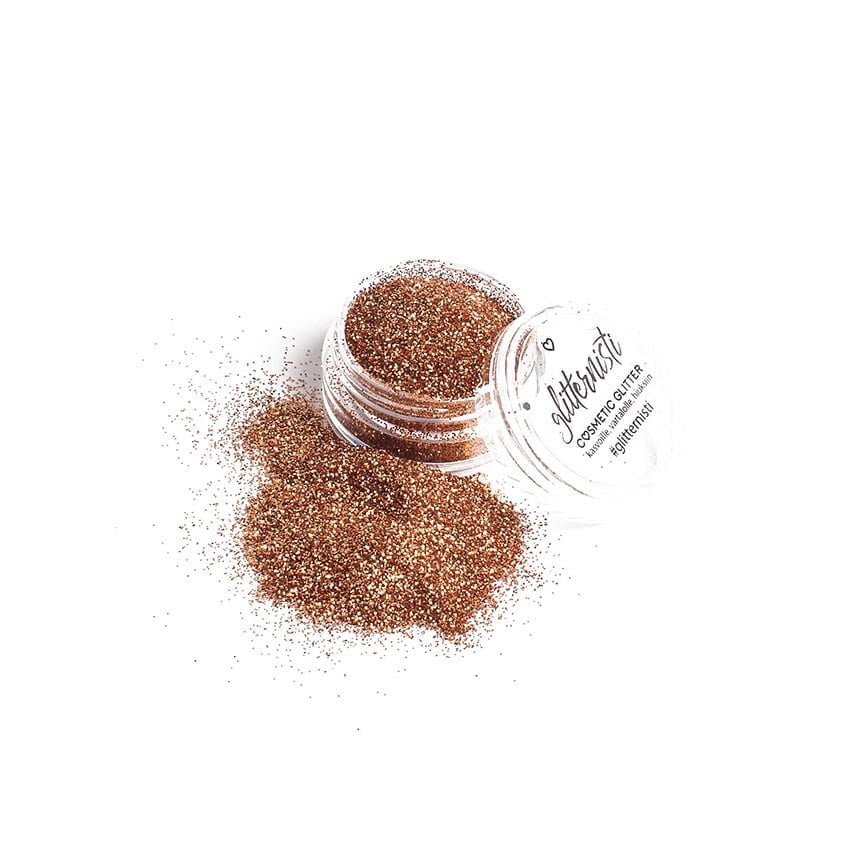 Only Toffee cosmetic glitter is warm toned bronze glitter.