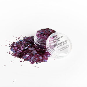 glitternisti biodegradable glitter in plum purple ecoglitters