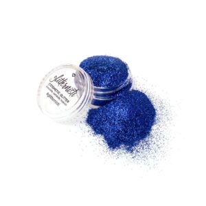 Blue cosmetic glitter for makeup.