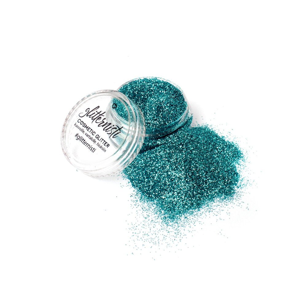 Only Turquoise Cosmetic Glitter is beautiful glitter for cosmetic use.