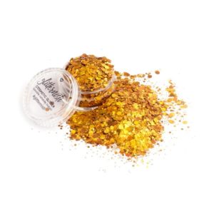 Super Gold glitter on isohileinen kultainen kosmettiikka glitter.