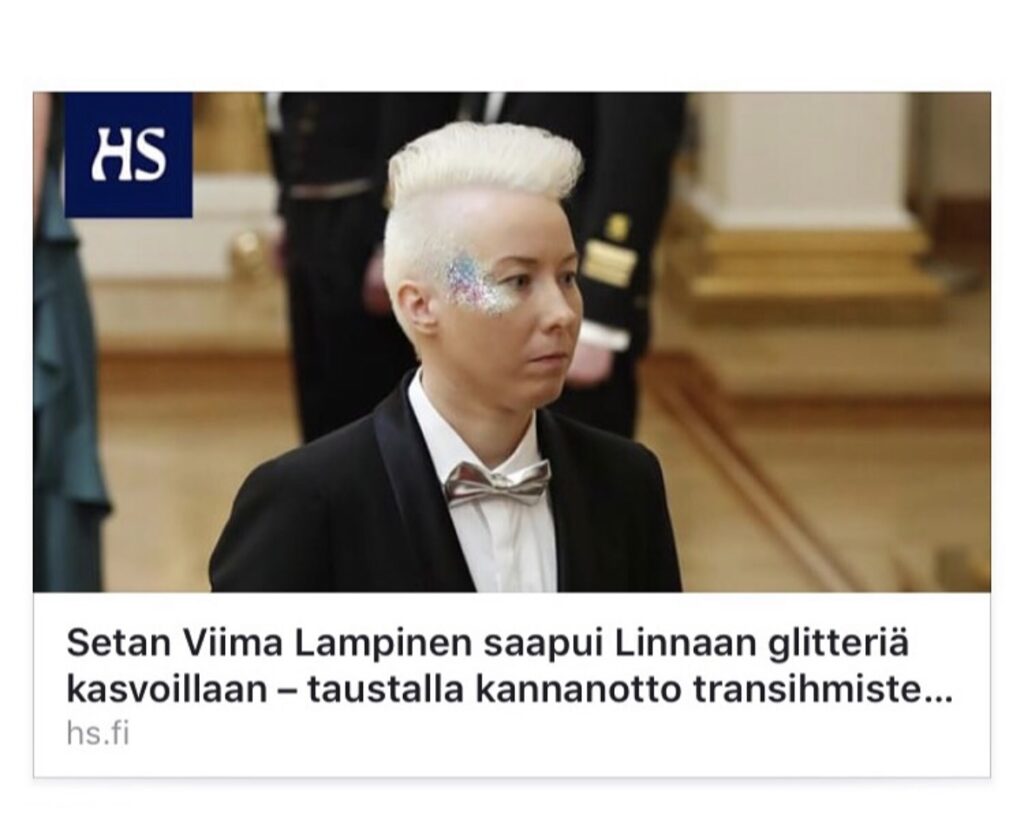 Glitternistin glitterit linnanjuhlissa.