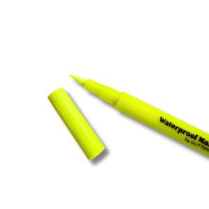 Uv Neon eyeliner värissä keltainen.