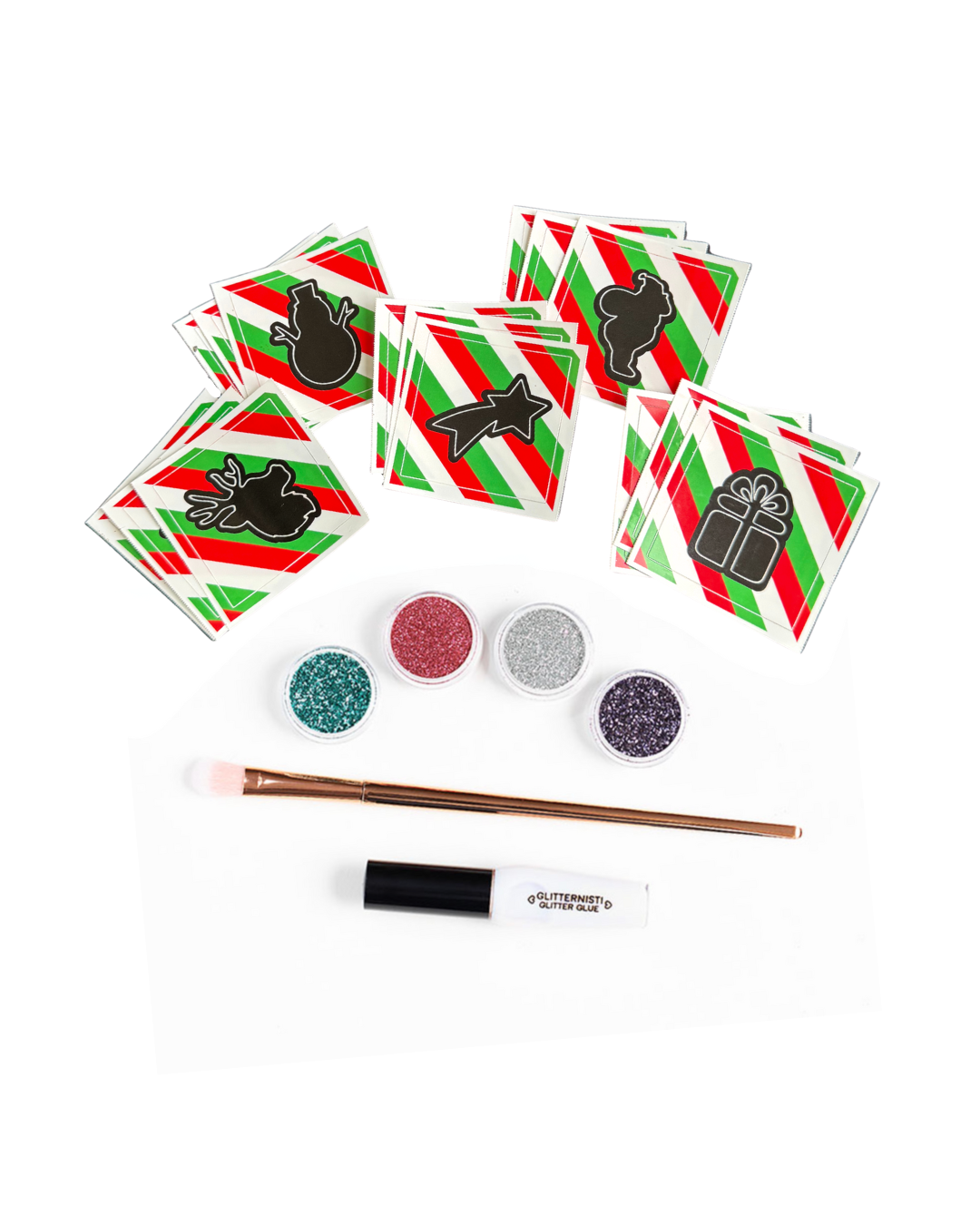 Joulu glittertatuointi setti